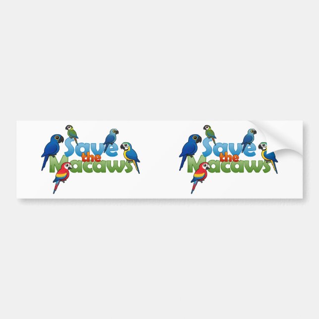 Pegatina Para Coche Ahorre los Macaws (Frente)
