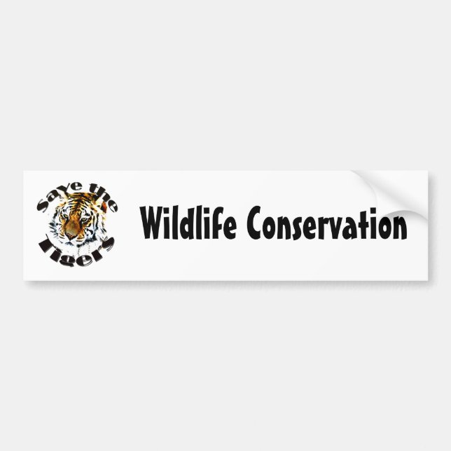 Pegatina Para Coche Ahorre los tigres (Frente)