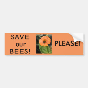 PEGATINA PARA COCHE AHORRE NUESTRAS ABEJAS SATISFACEN