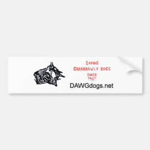 Pegatina Para Coche ahorro growly de perros