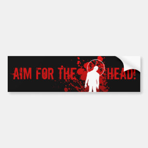 Pegatina Para Coche ¡AIM PARA LA CABEZA! bumpersticker