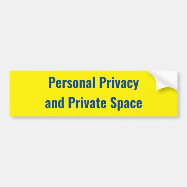 Pegatina Para Coche Aislamiento personal y espacio privado - Rótulo (Frente)