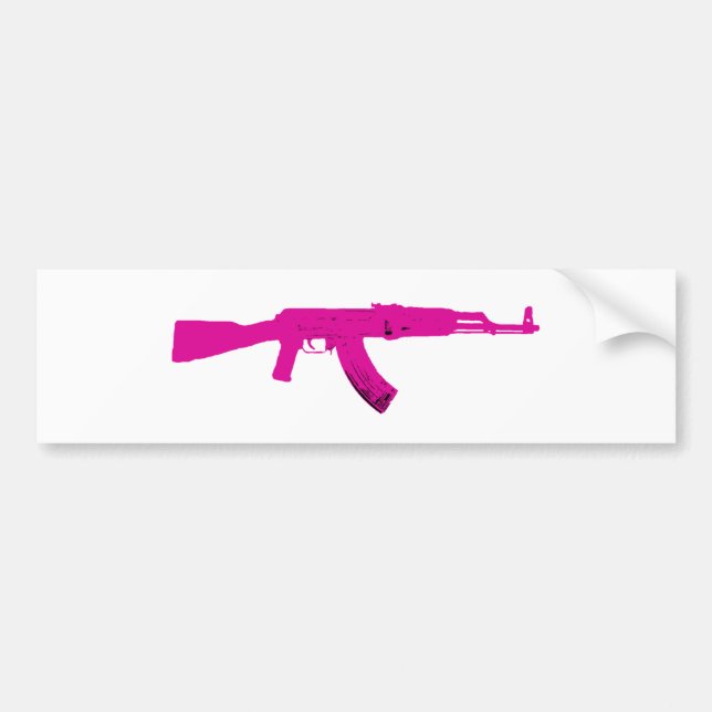 Pegatina Para Coche AK-47 rosado (Frente)
