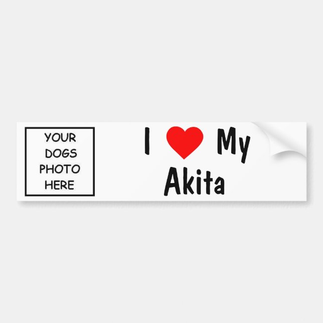 Pegatina Para Coche Akita (Frente)