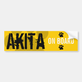 Pegatina Para Coche Akita a bordo