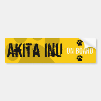 Pegatina Para Coche Akita Inu a bordo