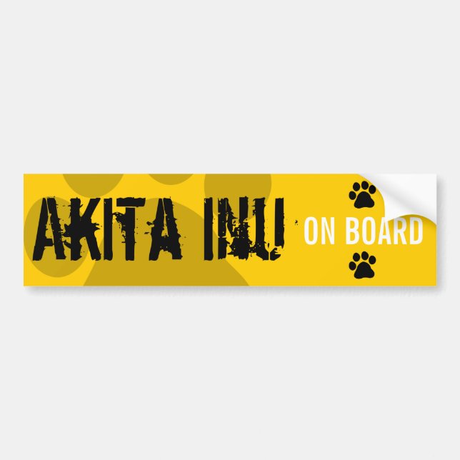 Pegatina Para Coche Akita Inu a bordo (Frente)
