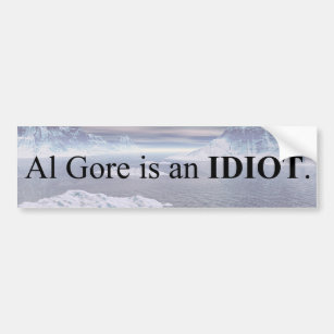 Pegatina Para Coche Al Gore Es Un Idiota