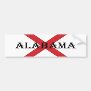 Pegatina Para Coche Alabama y Bscent Bandera