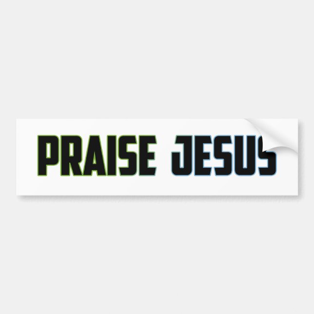 Pegatina Para Coche Alabanza Jesús (Frente)