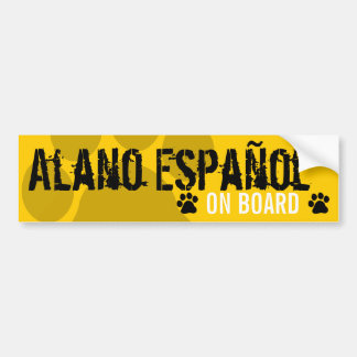 Pegatina Para Coche Alano Español a bordo