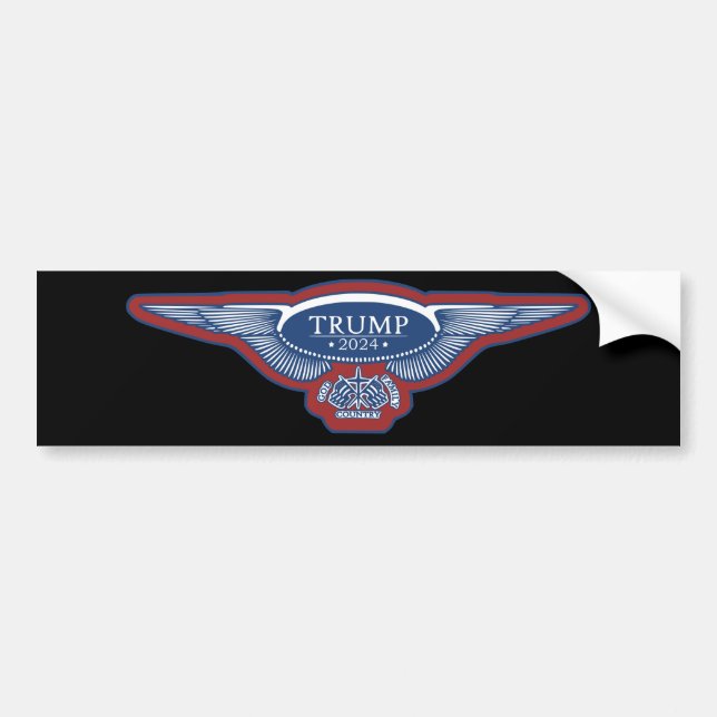 PEGATINA PARA COCHE ALAS DE ÁGUILA DE TRUMP 2024 (Frente)