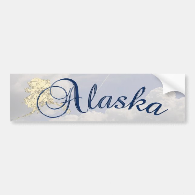 Pegatina Para Coche Alaska State Bumper Sticker (Frente)