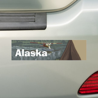 Pegatina Para Coche Alaskan Bush Plane Lake Camping