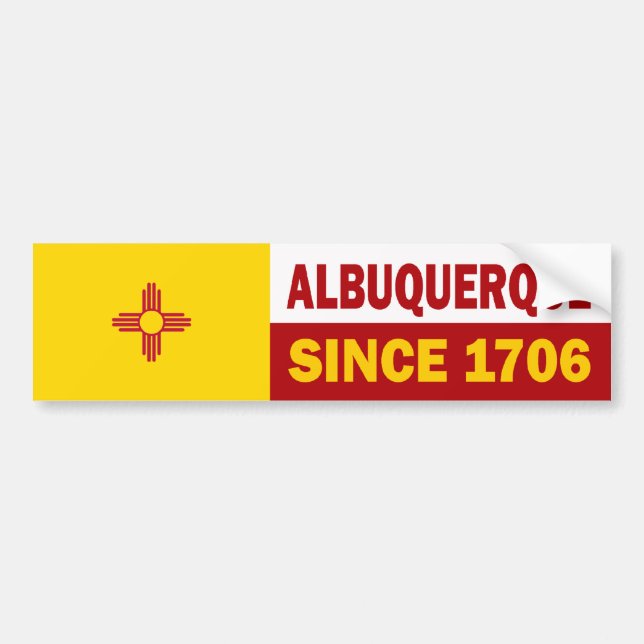 Pegatina Para Coche Albuquerque, New México desde 1706 (Frente)