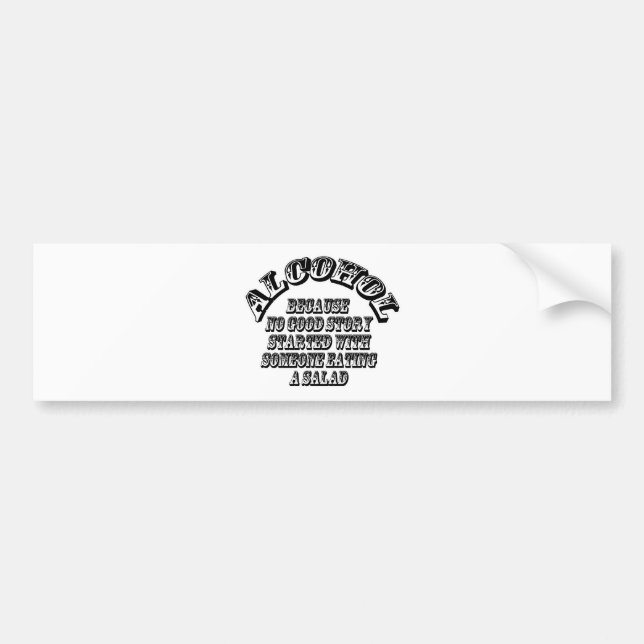 Pegatina Para Coche Alcohol - porque (Frente)