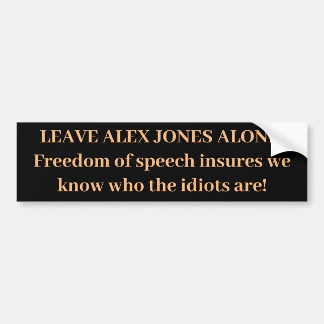Pegatina Para Coche ALEX JONES Bumper Sticker (Frente)