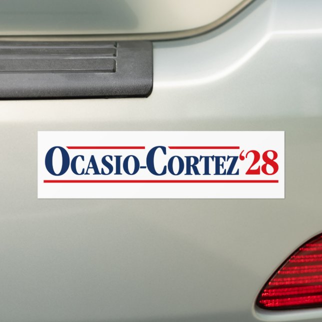 Pegatina Para Coche Alexandria Ocasio-Cortez AOC 2028 (en coche)