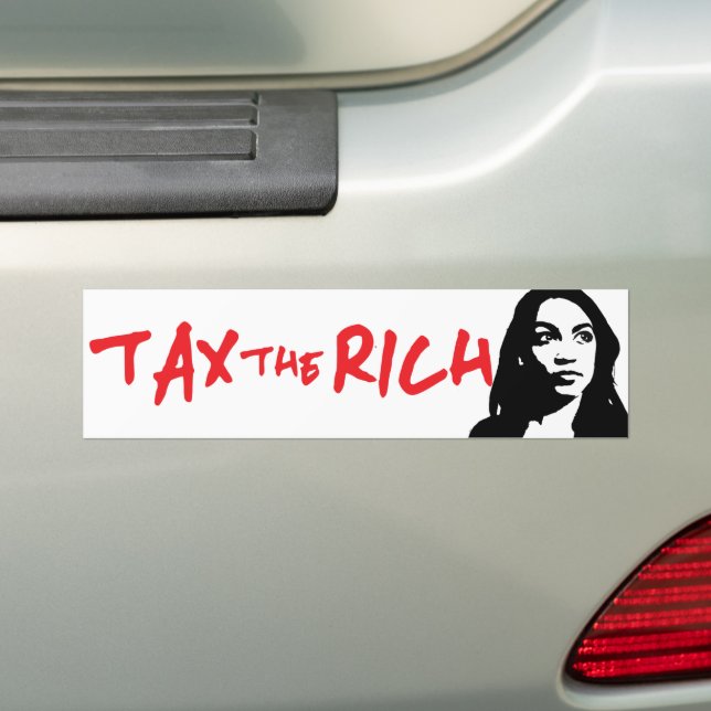 Pegatina Para Coche Alexandria Ocasio-Cortez AOC grata a los ricos (en coche)