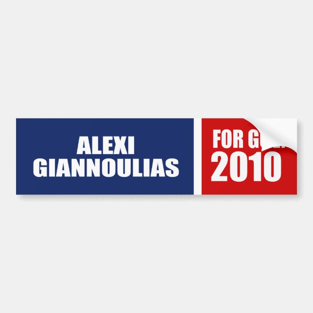 PEGATINA PARA COCHE ALEXI GIANNOULIAS PARA EL SENADO (Frente)