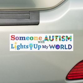 Pegatina Para Coche Alguien con AUTISMO ilumina mi mundo