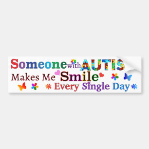 Pegatina Para Coche Alguien con AUTISMO Me Hace SONREAR