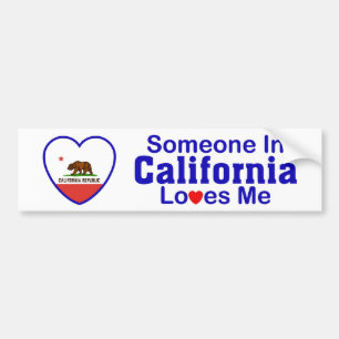 Pegatina Para Coche Alguien en California me ama