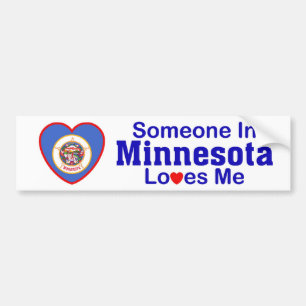 Pegatina Para Coche Alguien en Minnesota me ama
