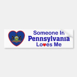 Pegatina Para Coche Alguien en Pennsylvania me ama