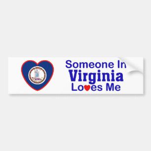 Pegatina Para Coche Alguien en Virginia me ama