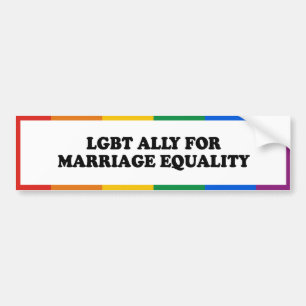 Pegatina Para Coche ALIADO LGBT PARA LA IGUALDAD MATRIMONIAL - .png