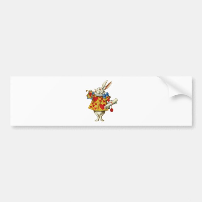 PEGATINA PARA COCHE ALICE'S WHITE RABBIT (Frente)