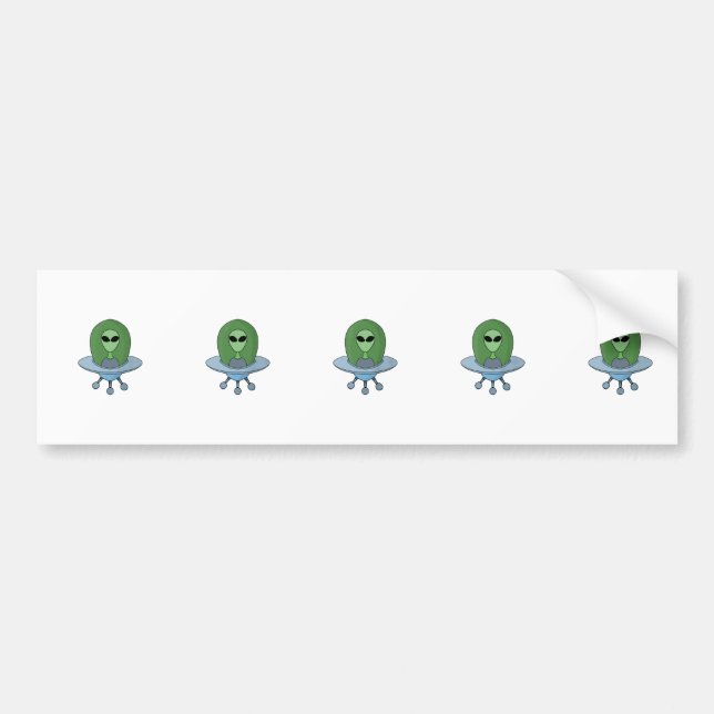 Pegatina Para Coche Alien en su pequeña nave espacial (Frente)