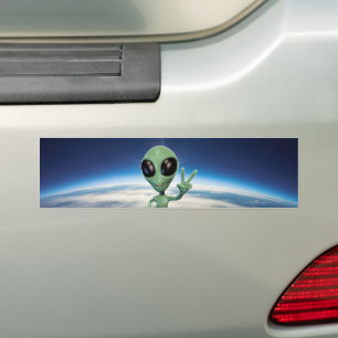 Pegatina Para Coche Alien - Paz contra Rótulo
