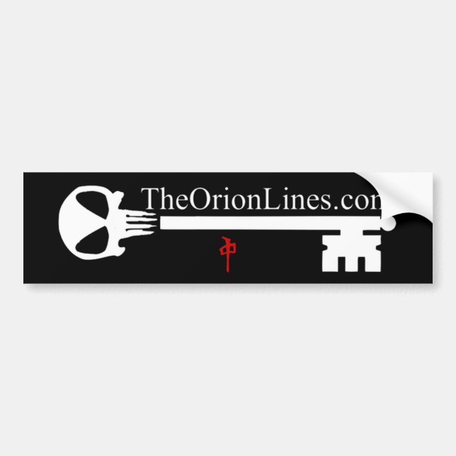 Pegatina Para Coche alien skull key (Frente)