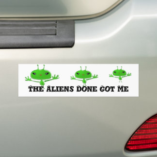 Pegatina Para Coche Alienígenas del espacio ultraterrestre verde lindo