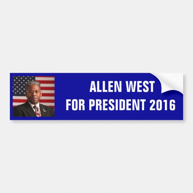Pegatina Para Coche AllenWest_flag.jpeg, PRESIDENTE 2 de ALLEN (Frente)