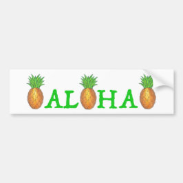 Pegatina Para Coche ALOHA Tropical Hawaii Pineapple Bumper Sticker