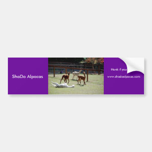 Pegatina Para Coche ¡Alpacas de ShaDo, bocinazo si usted Pronk!