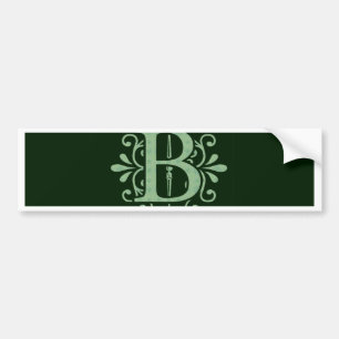 Pegatina Para Coche Alphabet letters - letter B - green