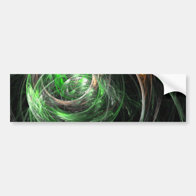 Pegatina Para Coche Alrededor del Green Green Abstract Art Bumper Stic (Frente)
