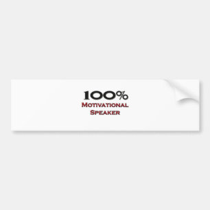 Pegatina Para Coche Altavoz de motivación del 100 por ciento