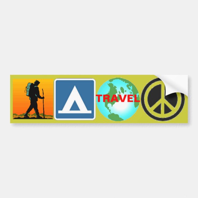 Pegatina Para Coche Alza, campo, viaje, paz (Frente)