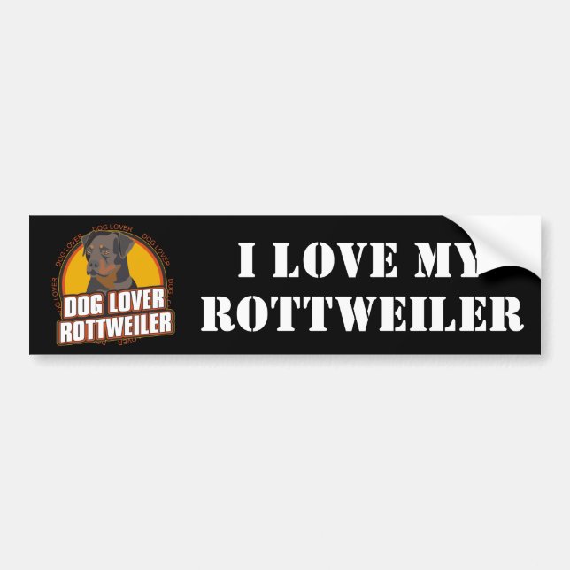 Pegatina Para Coche Amante del perro de Rottweiler (Frente)