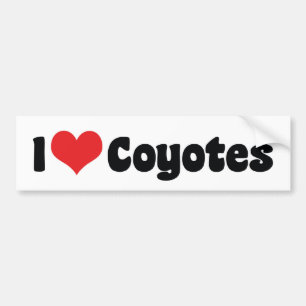 Pegatina Para Coche Amantes de Coyotes de Corazón - Amante de Coyotes