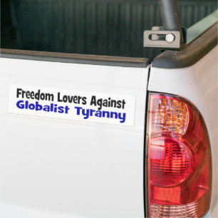 Pegatina Para Coche Amantes de la libertad contra la tiranía globalist