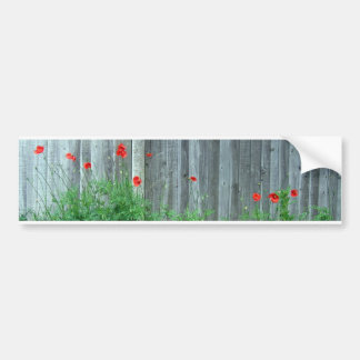 Pegatina Para Coche Amapolas en una pared