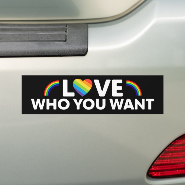 Pegatina Para Coche Amar a quién quieres el orgullo gay LGBT (en coche)