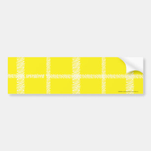 Pegatina Para Coche Amarillo de la tela escocesa