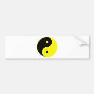 Pegatina Para Coche Amarillo de Taijitu del chino del Rótulo del